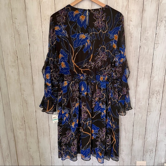INC Ruffle Sleeve Mesh Party Dress D5 - Picture 6 of 7